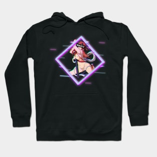 Anime Girl Waifu Glitch Hoodie